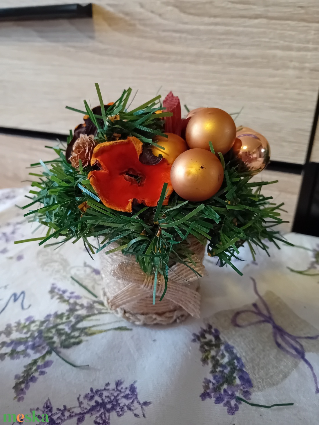 Karácsonyi mini asztaldísz - karácsony - adventi díszek - adventi asztaldísz - Meska.hu