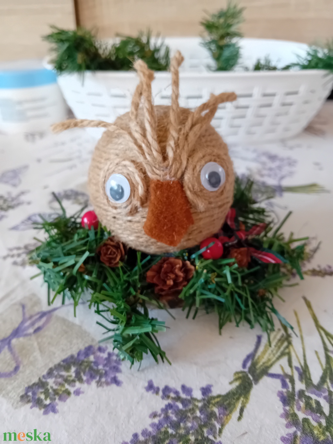 Karácsonyi bagoly asztalsísz - karácsony - karácsonyi lakásdekoráció - ünnepi asztaldekoráció - Meska.hu
