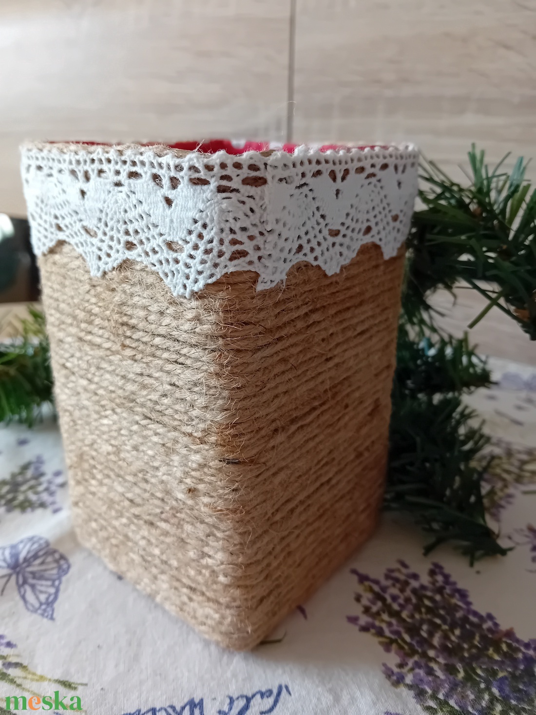 Karácsonyi dekorációs tároló A - karácsony - karácsonyi lakásdekoráció - ünnepi asztaldekoráció - Meska.hu