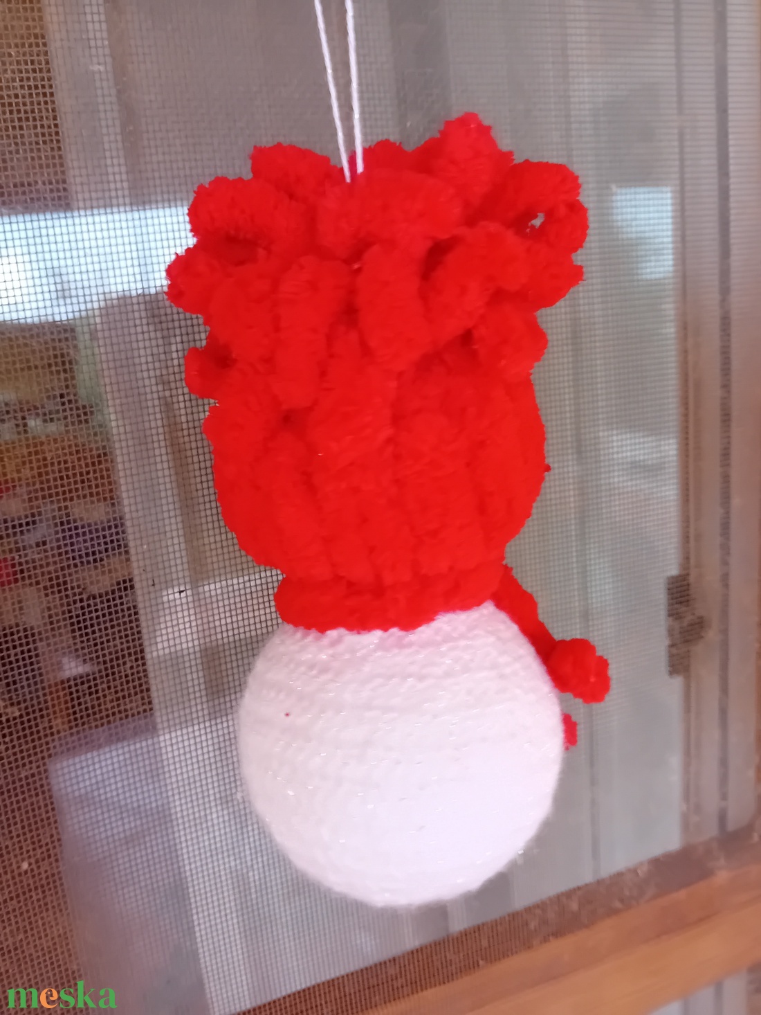 Horgolt hóember figura - karácsony - karácsonyi lakásdekoráció - karácsonyi manók, figurák - Meska.hu