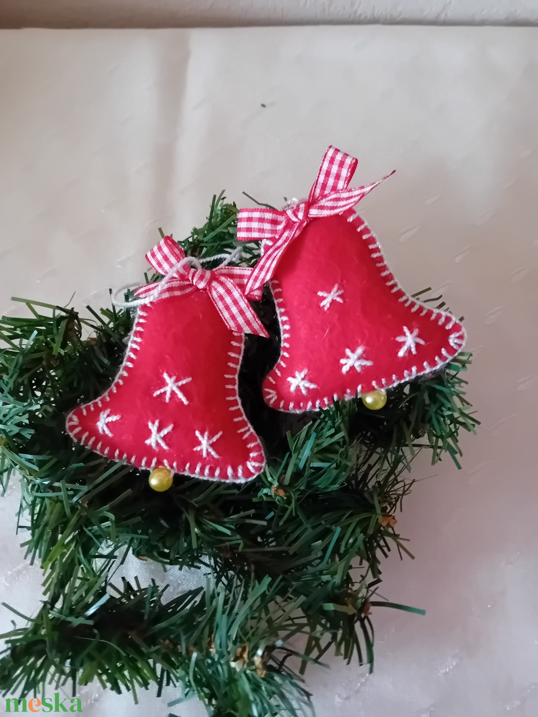 Karácsonyfadísz, harang dekoráció - karácsony - karácsonyi lakásdekoráció - karácsonyfadíszek - Meska.hu