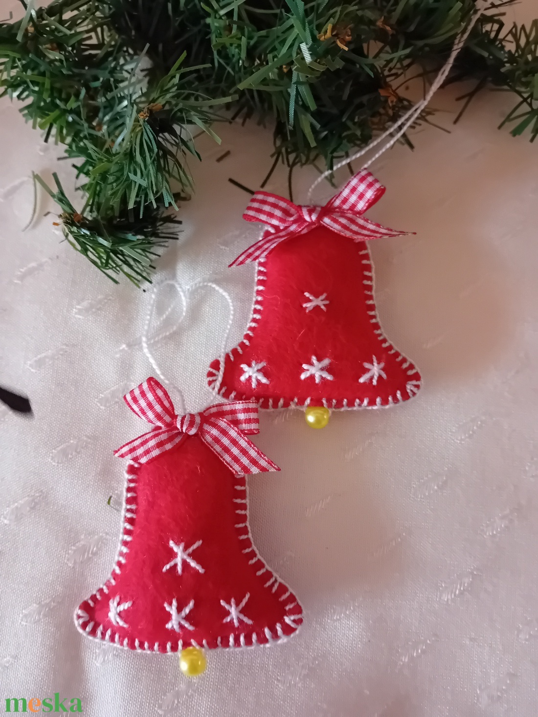 Karácsonyfadísz, harang dekoráció - karácsony - karácsonyi lakásdekoráció - karácsonyfadíszek - Meska.hu