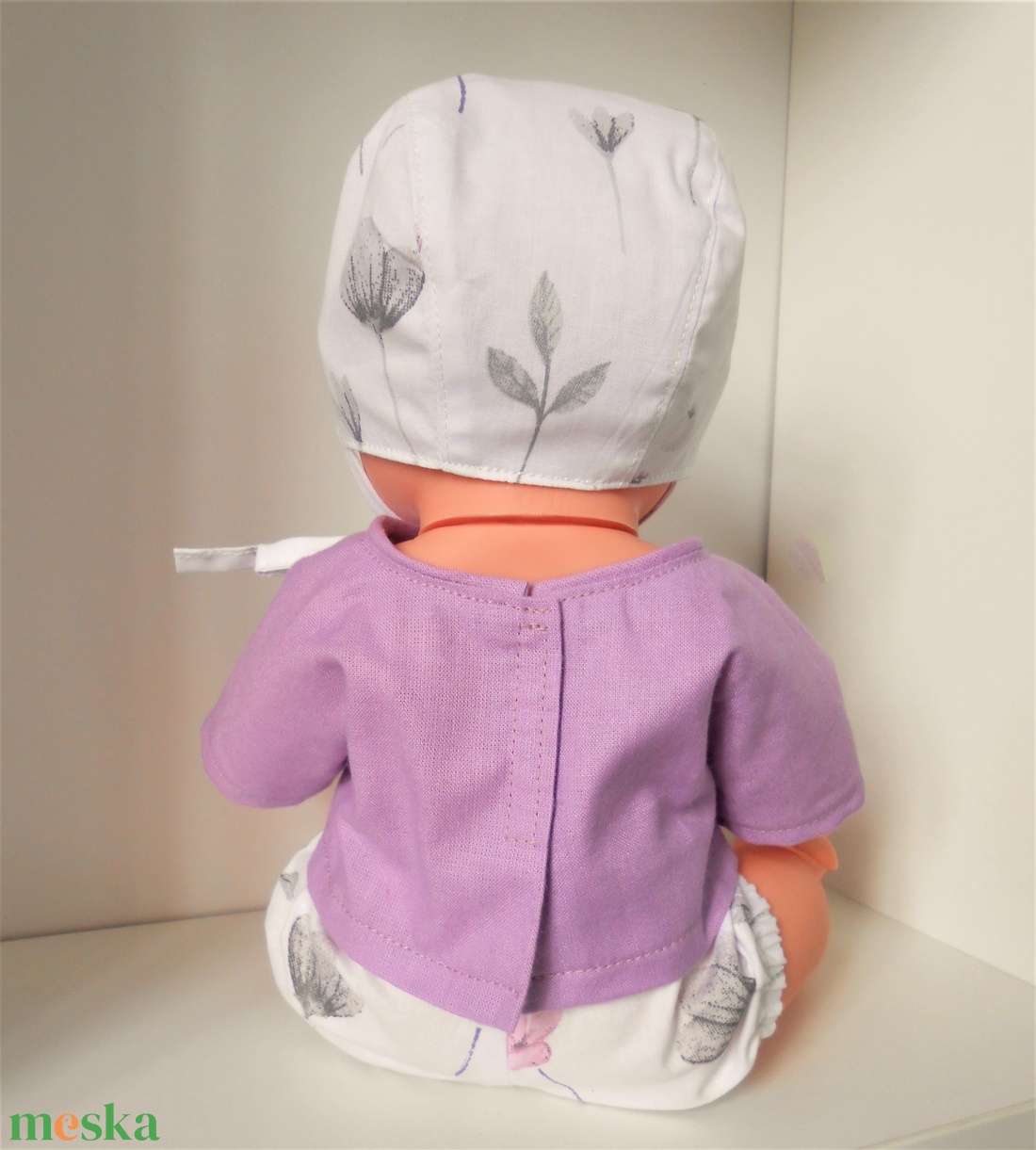 Orgona lila blúzos összeállítás sapkácskával - játék & sport - baba & babaház - babaruha, babakellék - Meska.hu