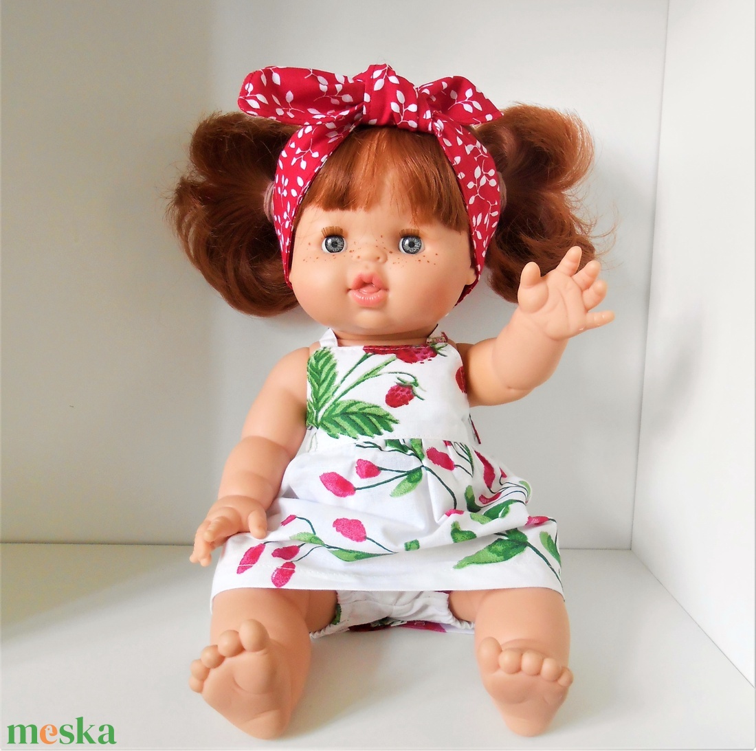 Szamócás-málnás 3 részes öltözék Paola Reina babára - játék & sport - baba & babaház - babaruha, babakellék - Meska.hu