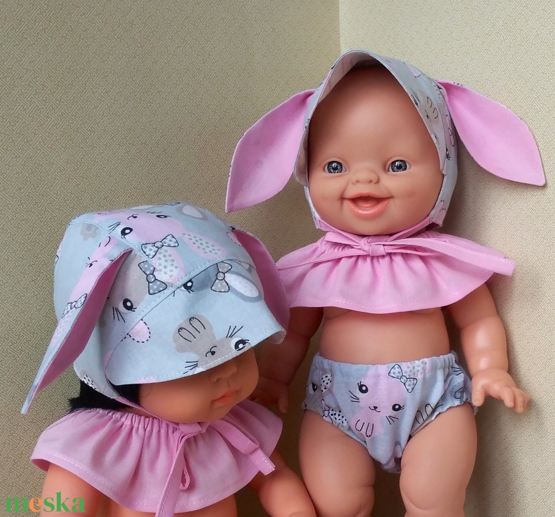 Nyuszifül öltözék 34-38 cm-s babáknak - játék & sport - baba & babaház - babaruha, babakellék - Meska.hu Nyuszifül öltözék 34-38 cm-s babáknak - játék & sport - baba & babaház - babaruha, babakellék - Meska.hu