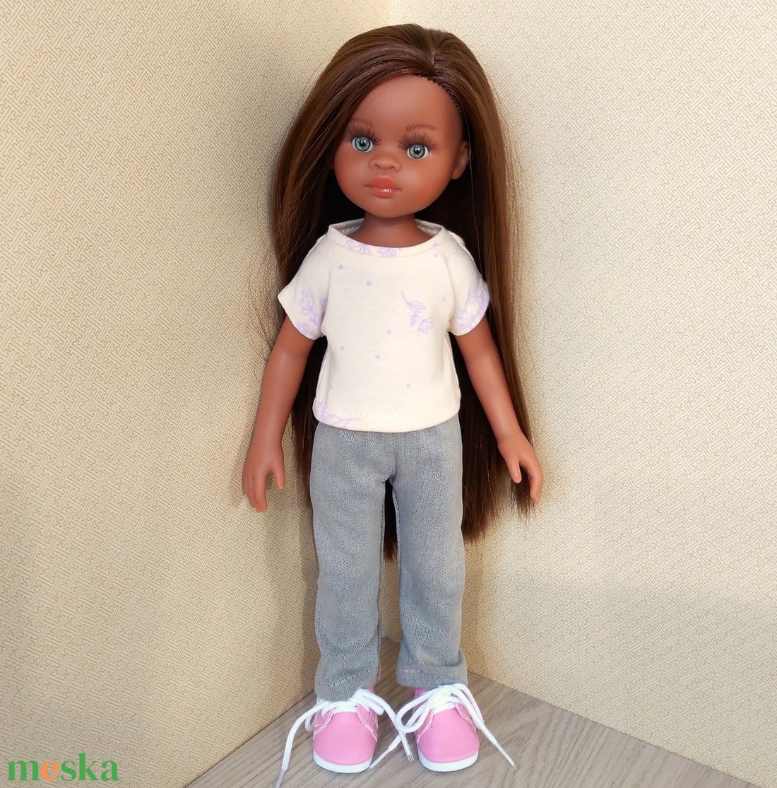 Elasztikus nadrág, két pólóval, Paola Reina babáknak - játék & sport - baba & babaház - babaruha, babakellék - Meska.hu