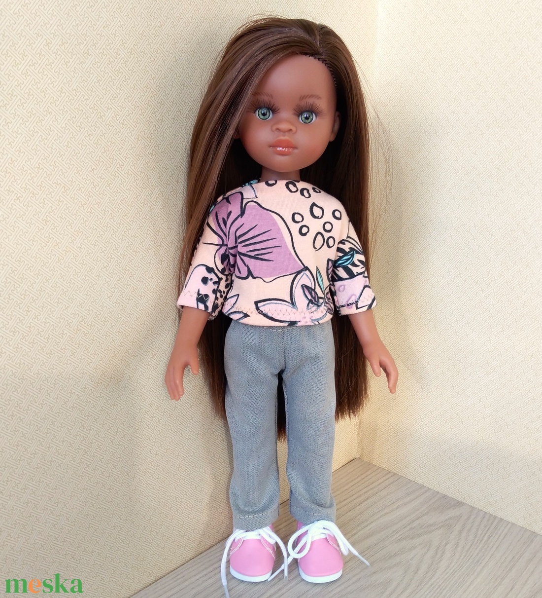 Elasztikus nadrág, két pólóval, Paola Reina babáknak - játék & sport - baba & babaház - babaruha, babakellék - Meska.hu