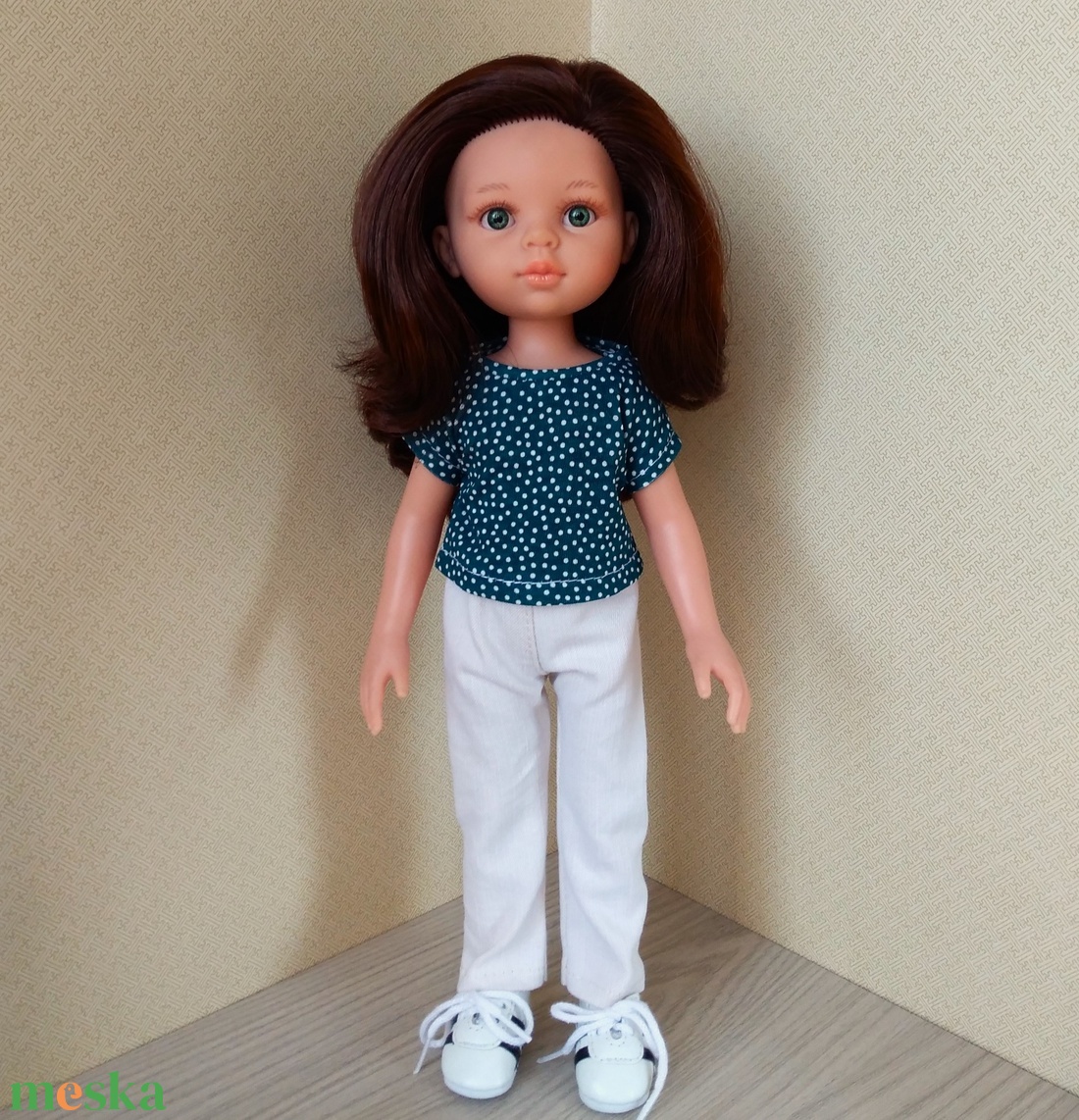 Rugalmas vászonnadrág, két pólóval, Paola Reina babáknak - játék & sport - baba & babaház - játékbaba, babakellék - Meska.hu