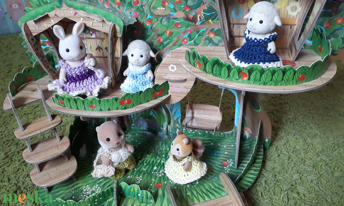 Horgolt ruhácskák Sylvanian állatkáknak - 3 db - játék & sport - baba & babaház - babaruha, babakellék - Meska.hu Horgolt ruhácskák Sylvanian állatkáknak - 3 db - játék & sport - baba & babaház - babaruha, babakellék - Meska.hu