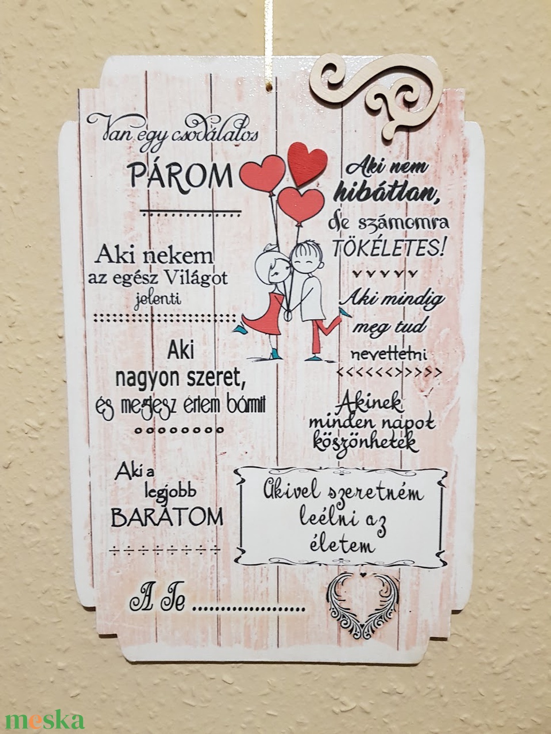 Van egy csodálatos PÁROM - otthon & életmód - dekoráció - fali és függő dekoráció - falra akasztható dekor - Meska.hu Van egy csodálatos PÁROM - otthon & életmód - dekoráció - fali és függő dekoráció - falra akasztható dekor - Meska.hu