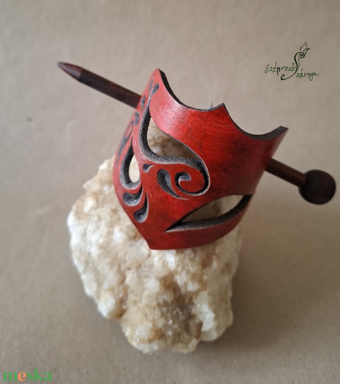 Álom - bőr kontycsat - ruha & divat - hajdísz & hajcsat - hajcsat & hajtű - Meska.hu