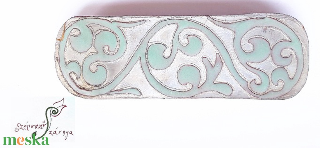 Tűzzománc francia csat - ruha & divat - hajdísz & hajcsat - hajdísz - Meska.hu