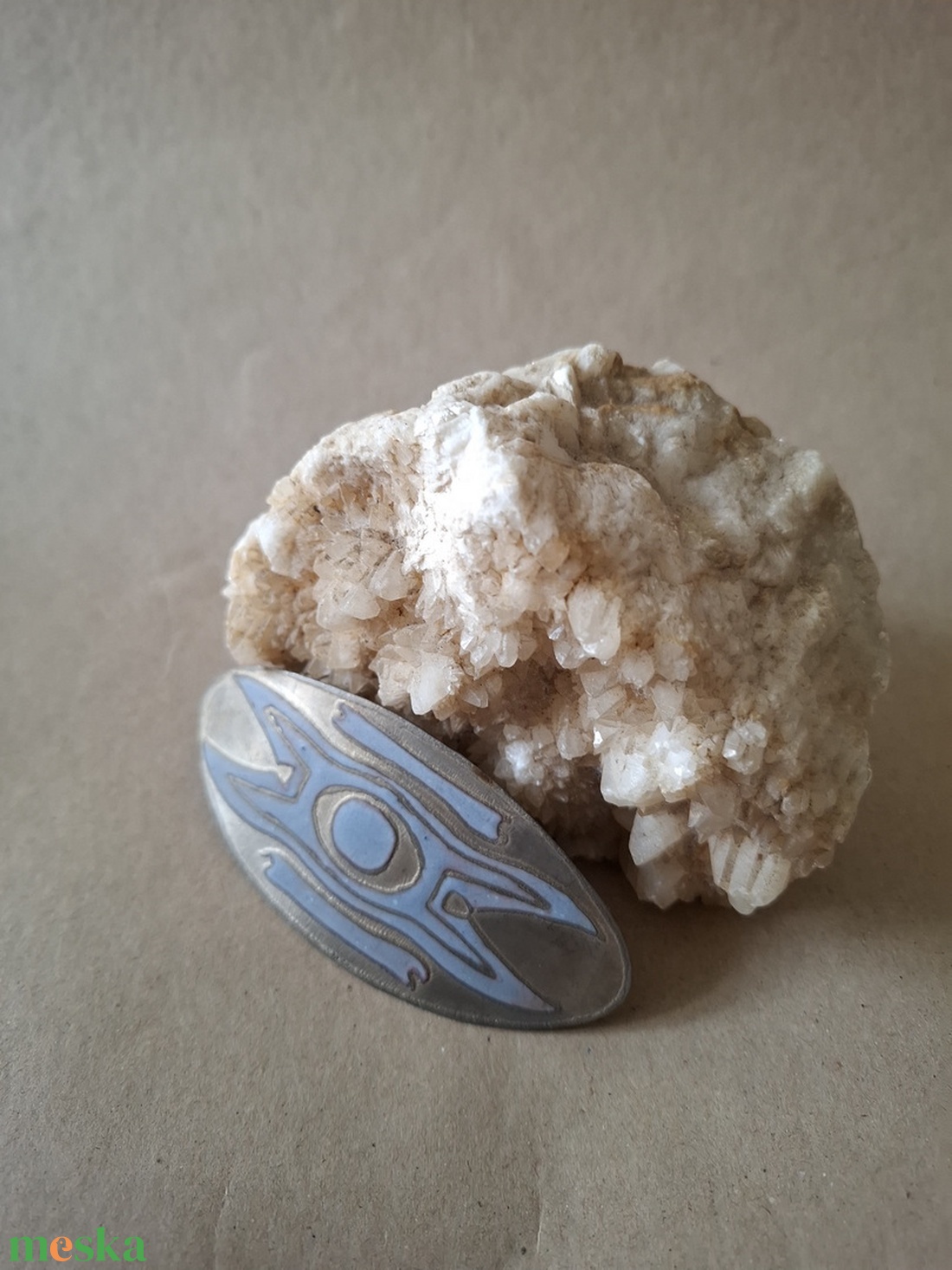 Kék egyensúly - Tűzzománc francia csat - ruha & divat - hajdísz & hajcsat - hajdísz - Meska.hu