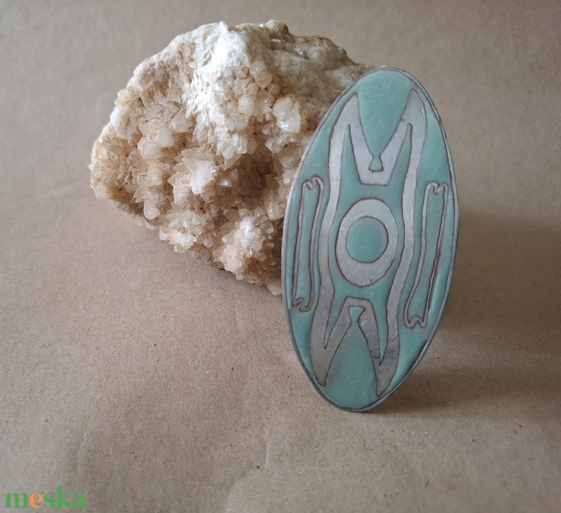 Babérzöld - Tűzzománc francia csat - ruha & divat - hajdísz & hajcsat - hajdísz - Meska.hu