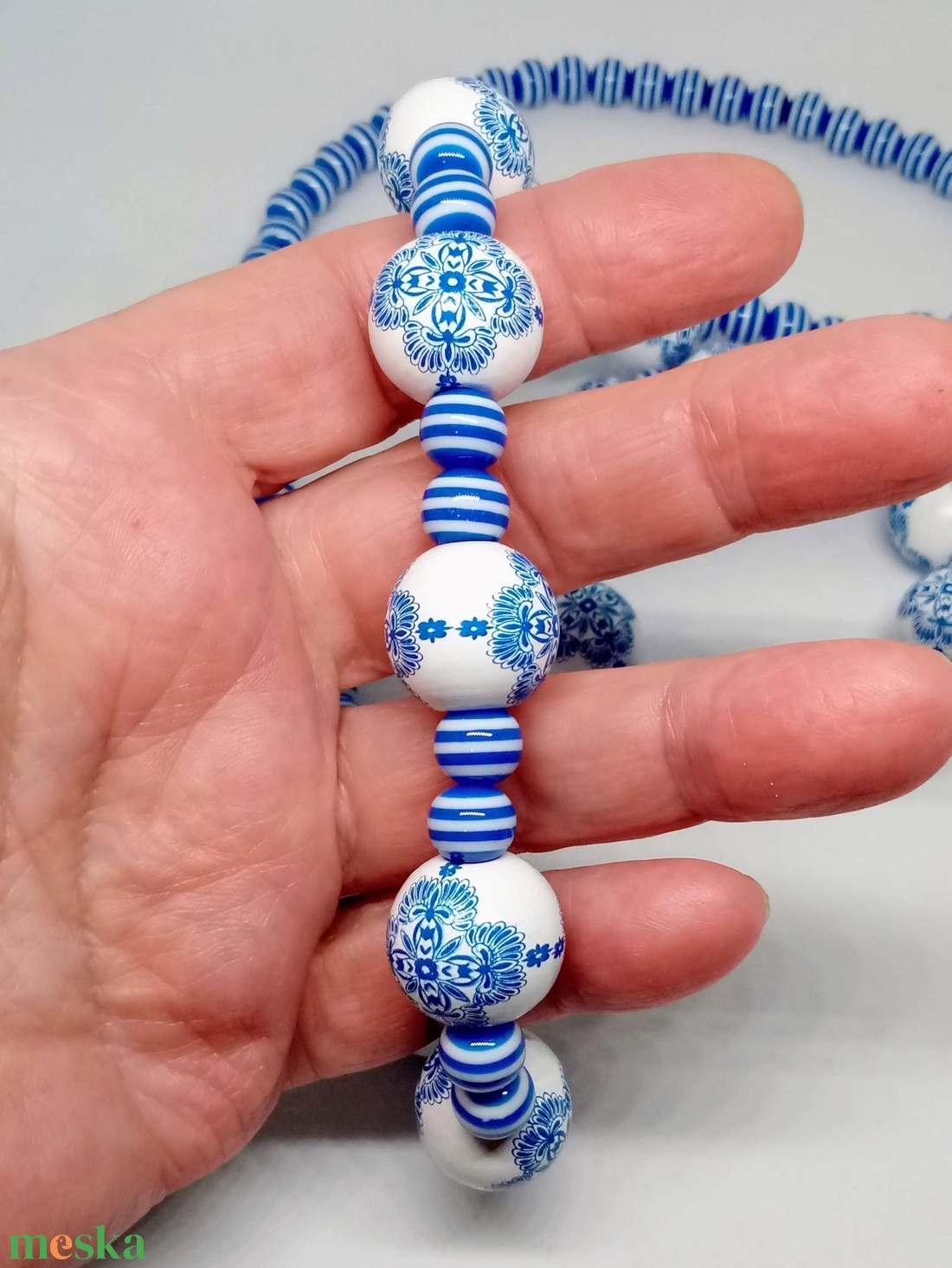 Holland Delfti mintás ékszerszett - ékszer - ékszerszett - Meska.hu