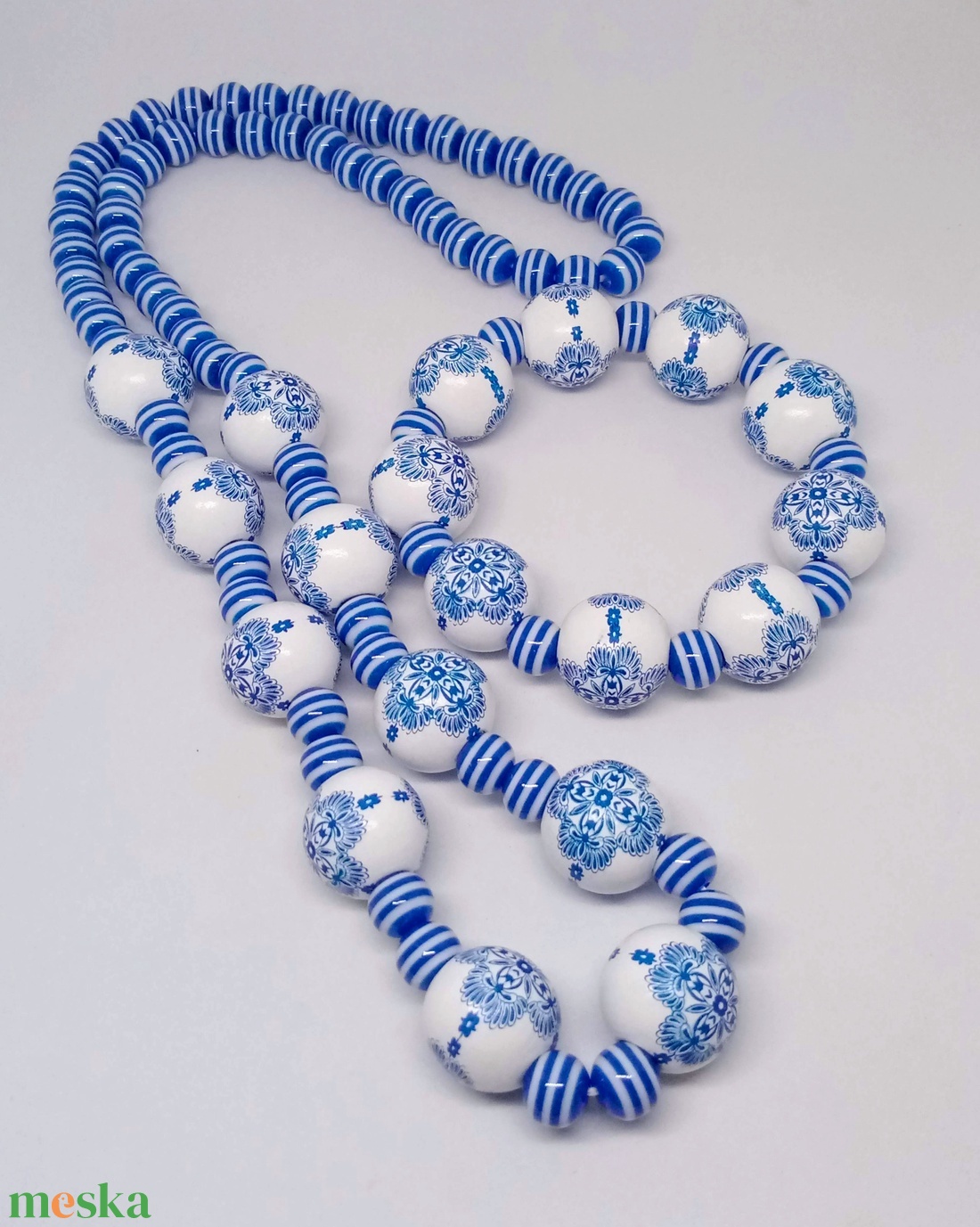 Holland Delfti mintás ékszerszett - ékszer - ékszerszett - Meska.hu