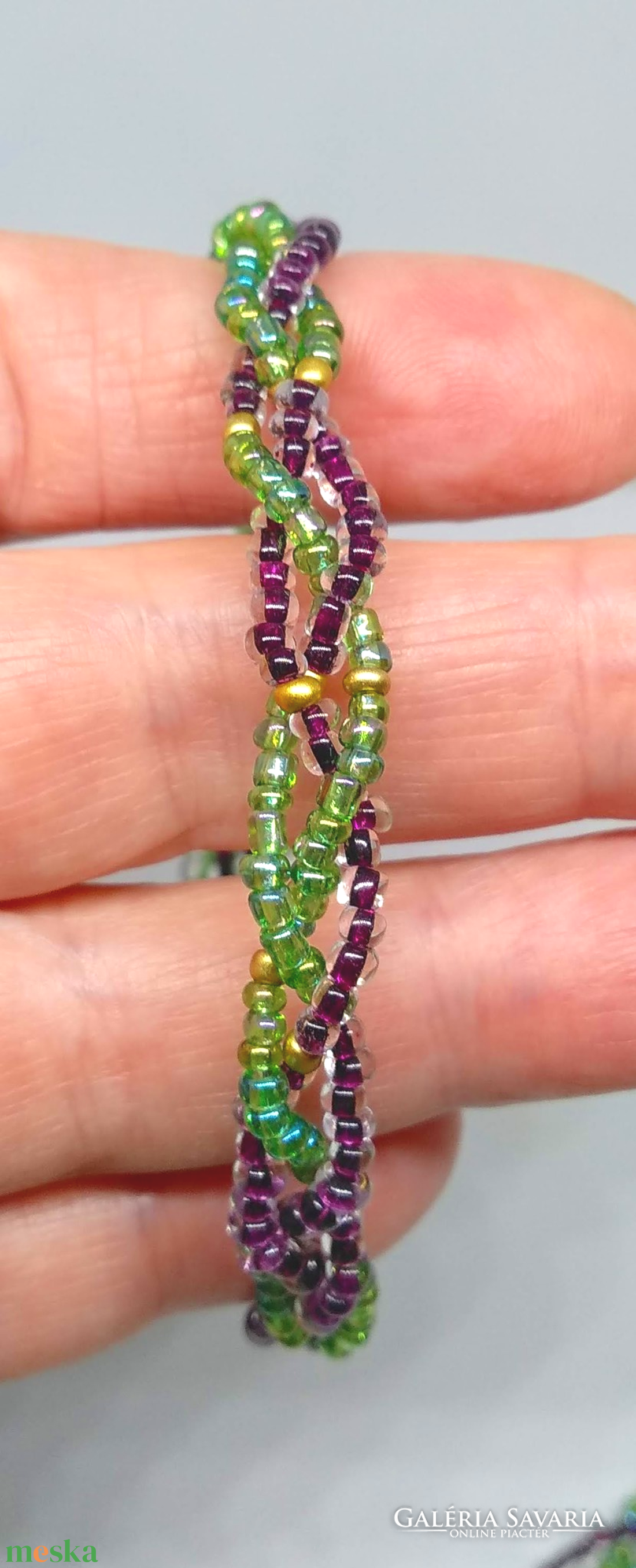 Fonott kristály karkötő-fülbevaló-nyaklánc szett - ékszer - ékszerszett - Meska.hu