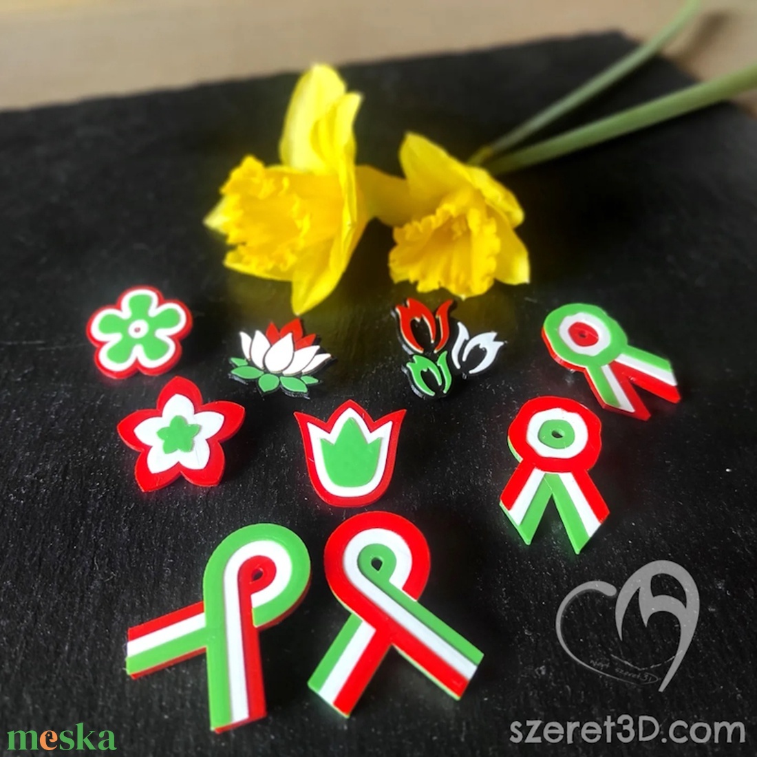 Kokárda - Többféle változatban - ékszer - kitűző és bross - kitűző - Meska.hu Kokárda - Többféle változatban - ékszer - kitűző és bross - kitűző - Meska.hu
