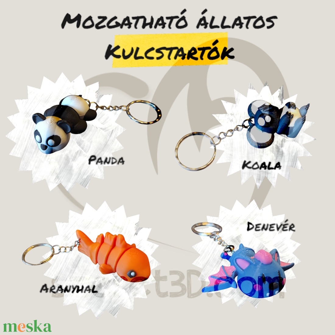 Mozgatható állatos kulcstartó Több változatban - táska & tok - kulcstartó & táskadísz - kulcstartó - Meska.hu Mozgatható állatos kulcstartó Több változatban - táska & tok - kulcstartó & táskadísz - kulcstartó - Meska.hu