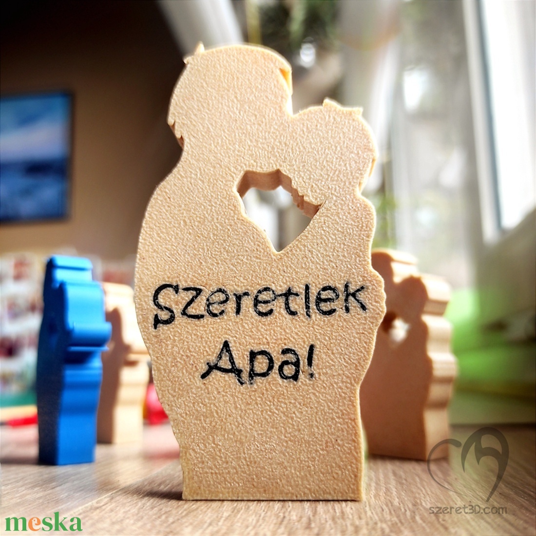 Apa szeret mini szobor - otthon & életmód - dekoráció - asztal és polc dekoráció - asztaldísz - Meska.hu