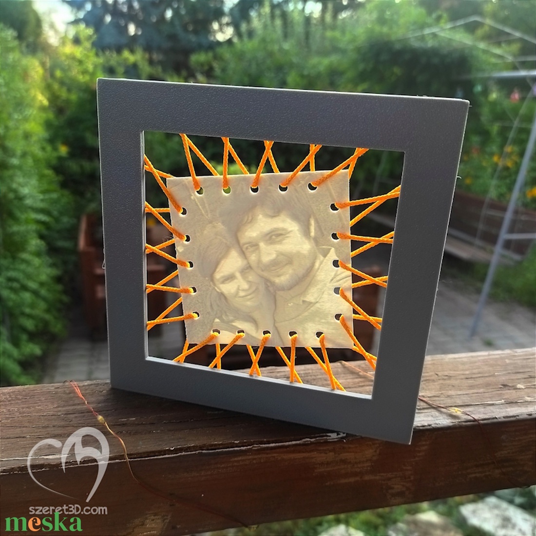 Képkeret fényre előtűnő saját fotóval - otthon & életmód - dekoráció - kép & falikép - 3d képek - Meska.hu