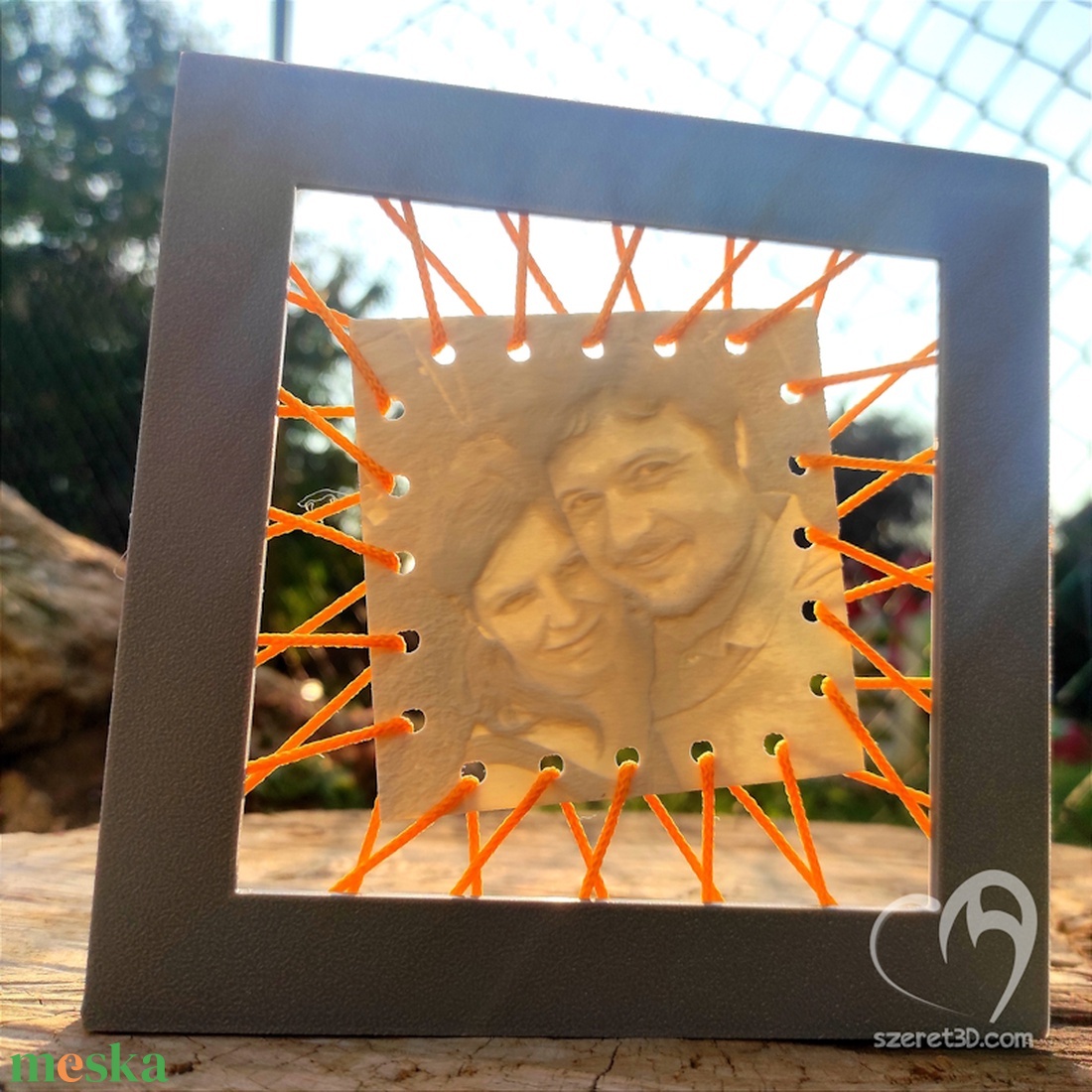 Képkeret fényre előtűnő saját fotóval - otthon & életmód - dekoráció - kép & falikép - 3d képek - Meska.hu