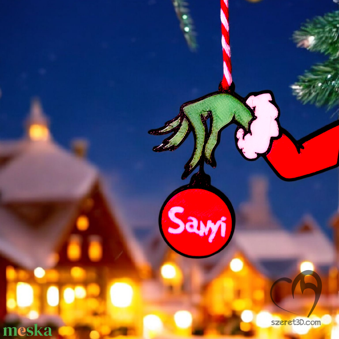 Grincs karácsonyfadísz - Többféle változatban - karácsony - karácsonyi lakásdekoráció - karácsonyfadíszek - Meska.hu