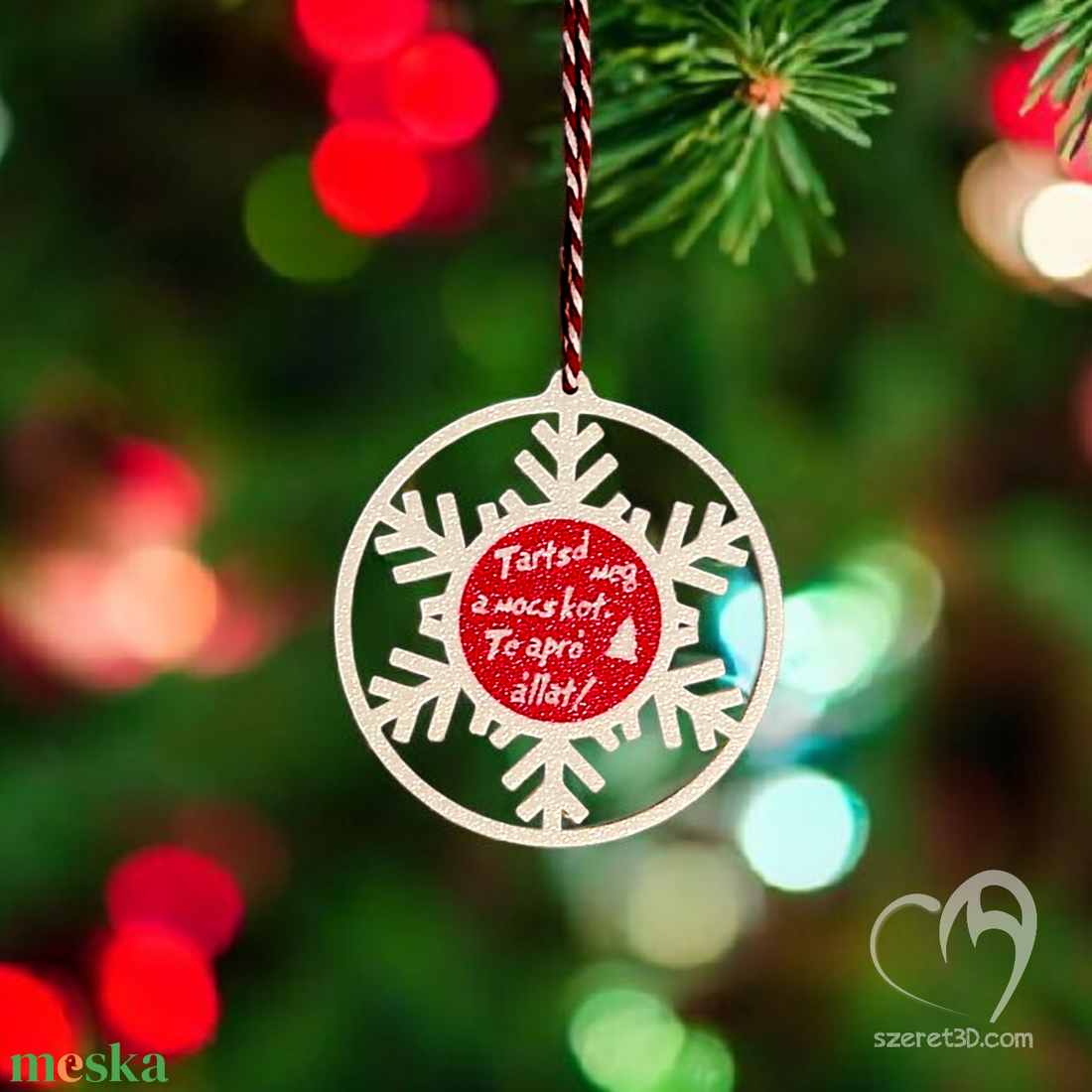 Tartsd meg a mocskot, te apró állat! - Vicces karácsonyfadísz 2. - karácsony - karácsonyi lakásdekoráció - karácsonyfadíszek - Meska.hu
