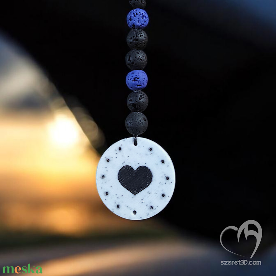 Lávakő autóillatosító személyes bilétával � többféle színből - otthon & életmód - autó - autós illatosító - Meska.hu