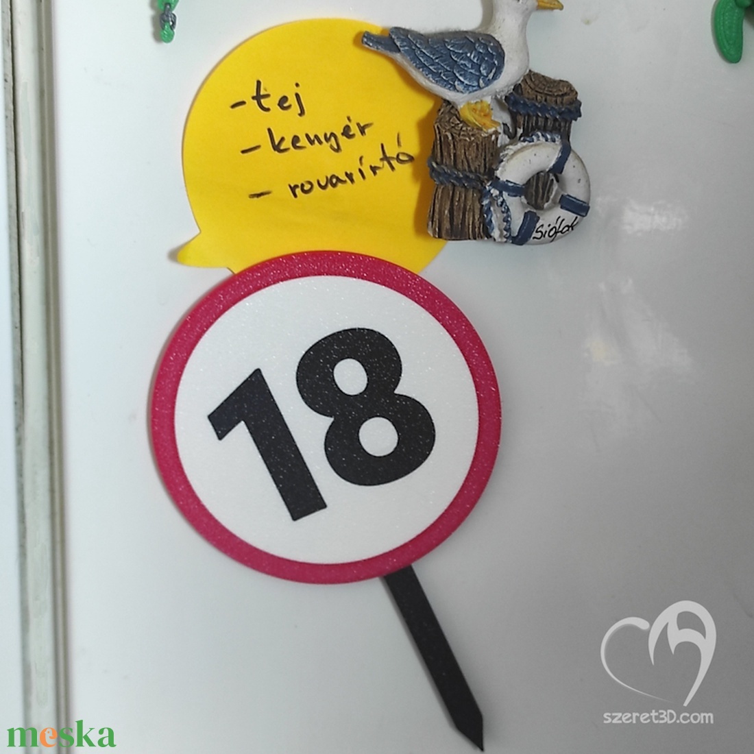 18 karikás tortadísz és hűtőmágnes egyben - otthon & életmód - konyhafelszerelés, tálalás - konyhai dekoráció - hűtőmágnes - Meska.hu