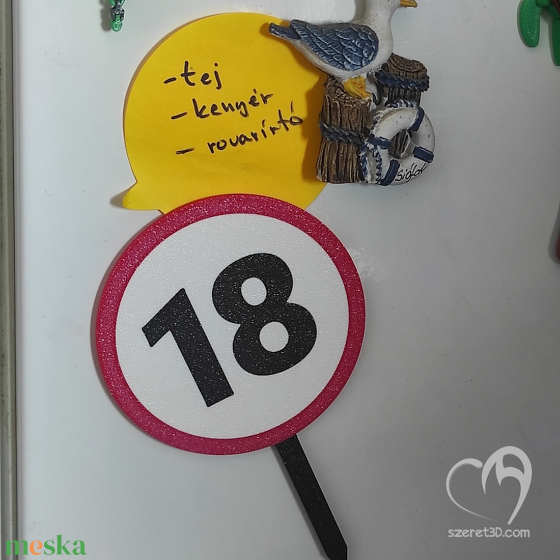 18 karikás tortadísz és hűtőmágnes egyben - otthon & életmód - konyhafelszerelés, tálalás - konyhai dekoráció - hűtőmágnes - Meska.hu