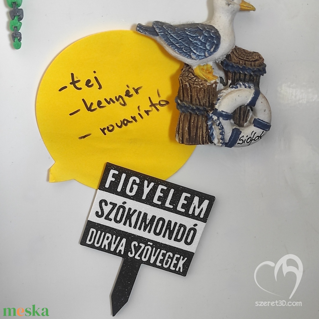Szókimondó szövegek tortadísz és hűtőmágnes egyben - otthon & életmód - konyhafelszerelés, tálalás - konyhai dekoráció - hűtőmágnes - Meska.hu