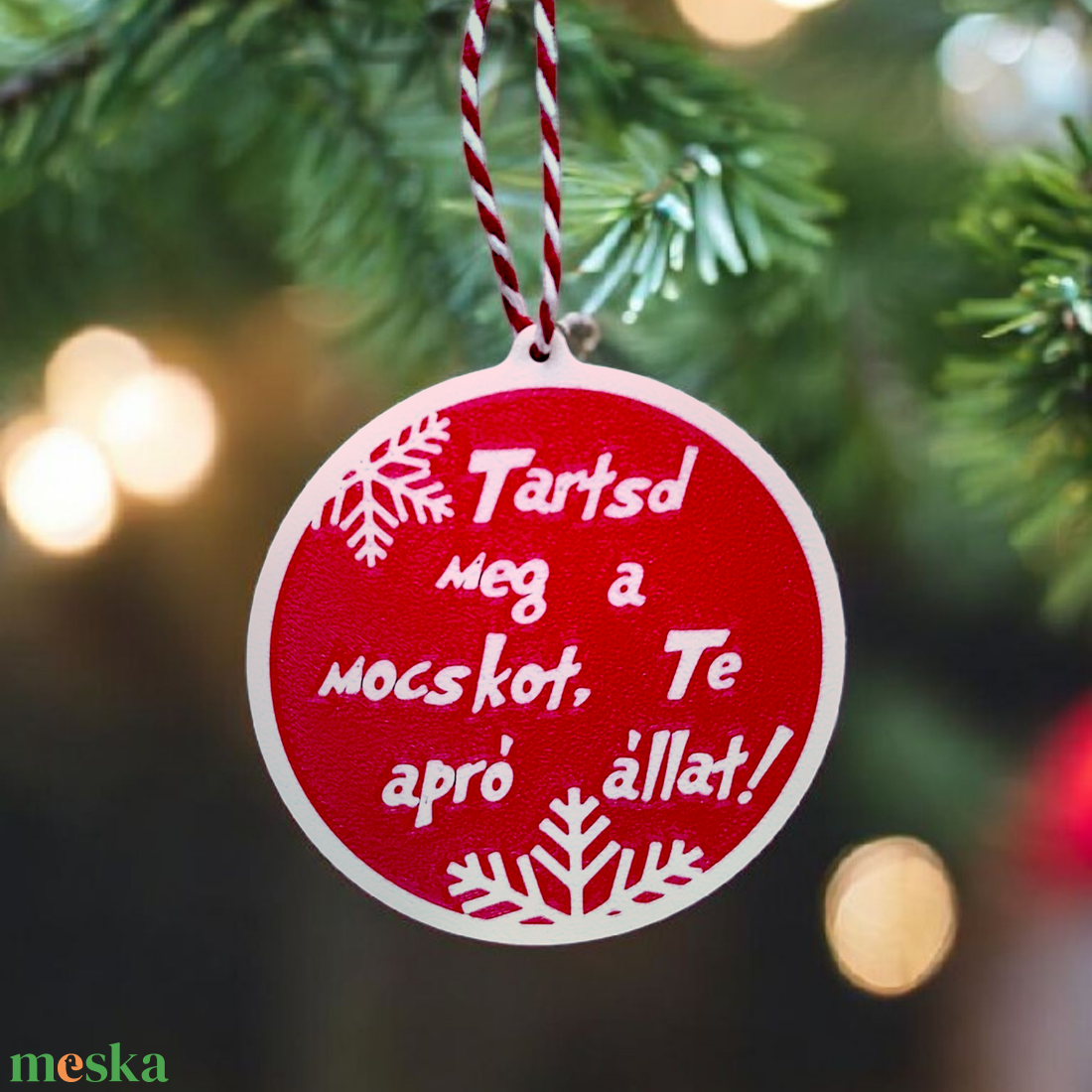 Tartsd meg a mocskot, te apró állat! - Vicces karácsonyfadísz 1. - karácsony - karácsonyi lakásdekoráció - karácsonyfadíszek - Meska.hu