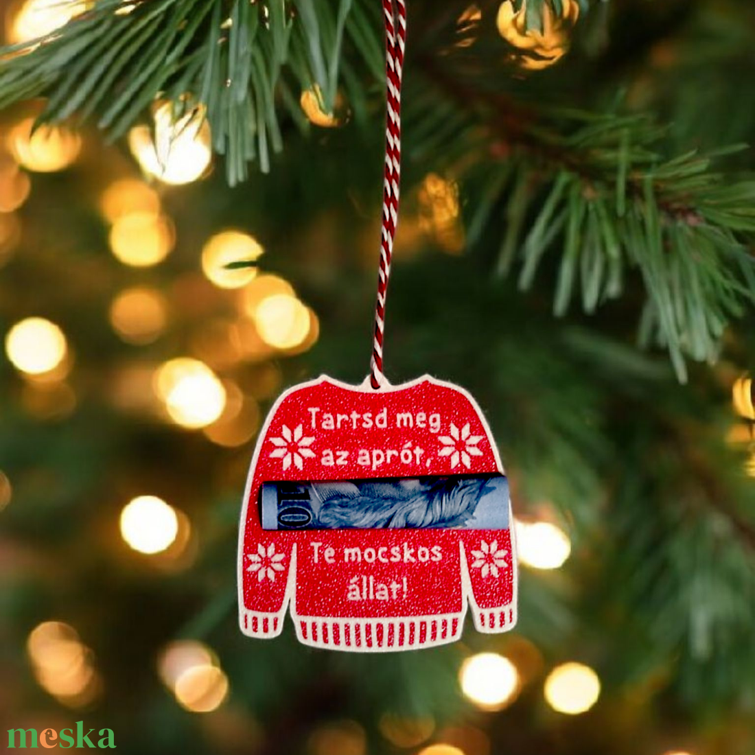 Vicces pénzátadó karácsonyfadísz -  - Meska.hu