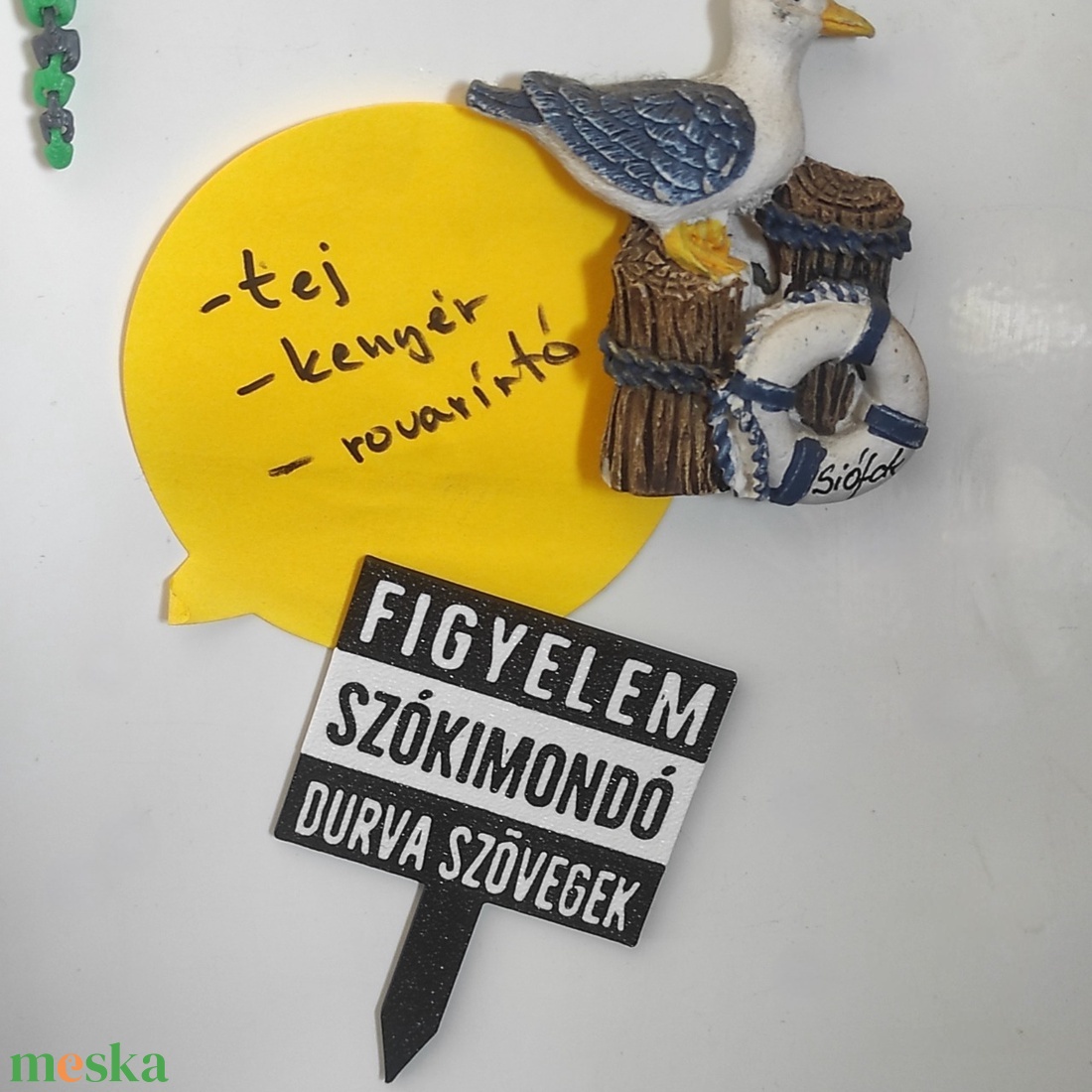 Szókimondó szövegek tortadísz és hűtőmágnes egyben - otthon & életmód - konyhafelszerelés, tálalás - konyhai dekoráció - hűtőmágnes - Meska.hu