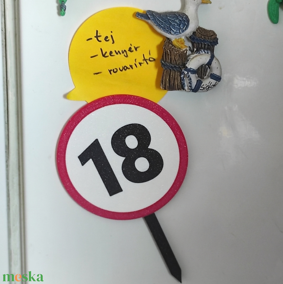 18 karikás tortadísz és hűtőmágnes egyben - otthon & életmód - konyhafelszerelés, tálalás - konyhai dekoráció - hűtőmágnes - Meska.hu