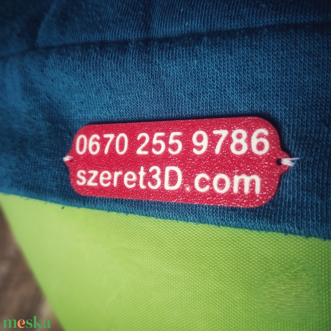 Telefonszámos felvarró - otthon & életmód - kisállatoknak - kutyáknak - kutya biléta - Meska.hu