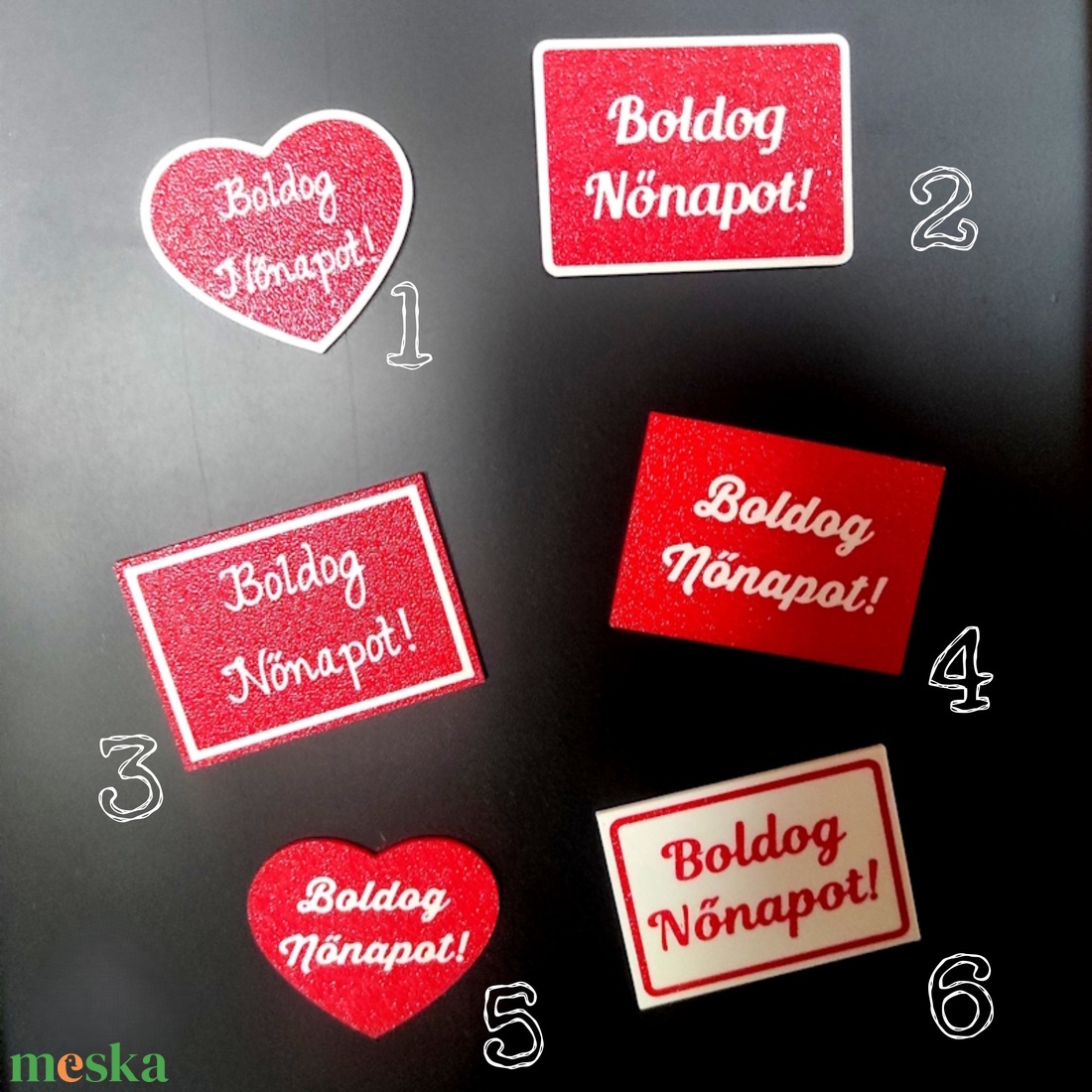 Nőnapi hűtőmágnes � többféle változatban - otthon & életmód - konyhafelszerelés, tálalás - konyhai dekoráció - hűtőmágnes - Meska.hu