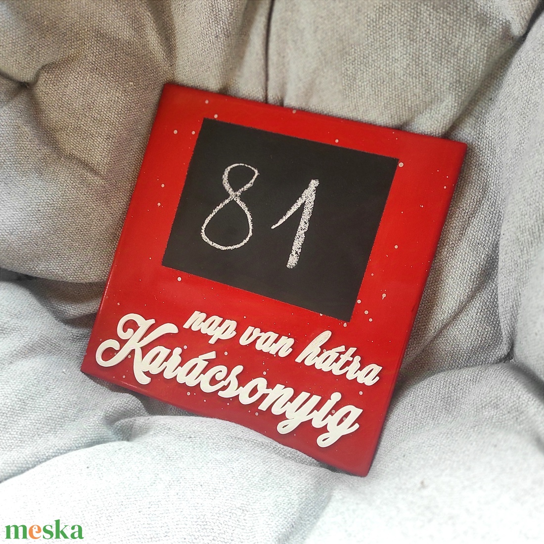 Karácsonyi visszaszámláló 4. � krétával írható - karácsony - adventi díszek - adventi naptár - Meska.hu