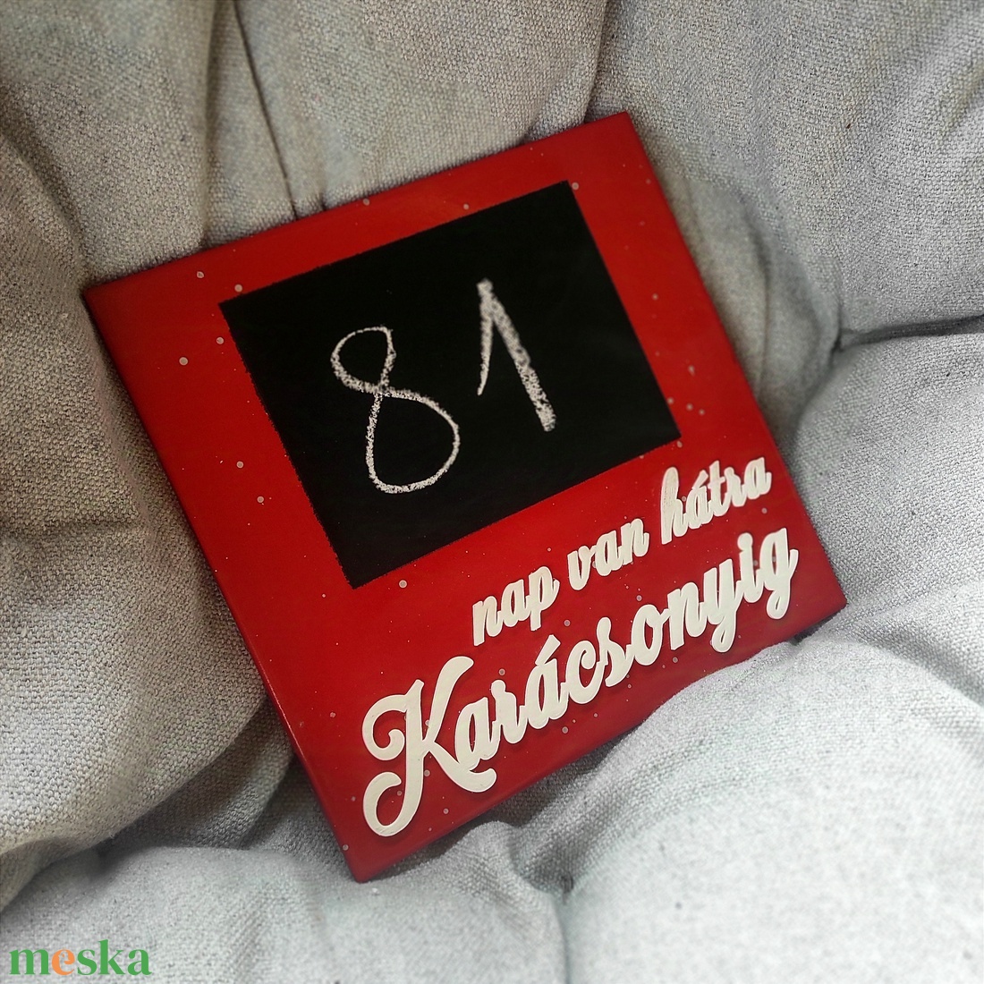 Karácsonyi visszaszámláló 4. � krétával írható - karácsony - adventi díszek - adventi naptár - Meska.hu