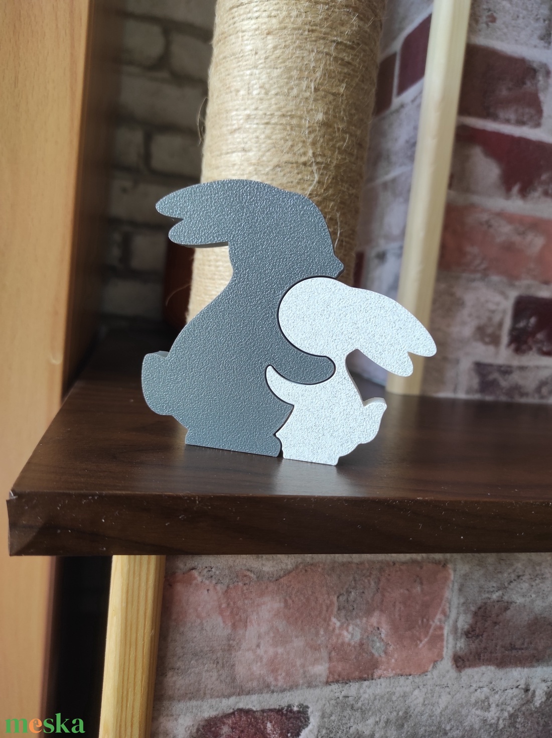 Ölelkező nyuszik szobrocska - otthon & életmód - dekoráció - dekoratív figurák és szobrok - Meska.hu