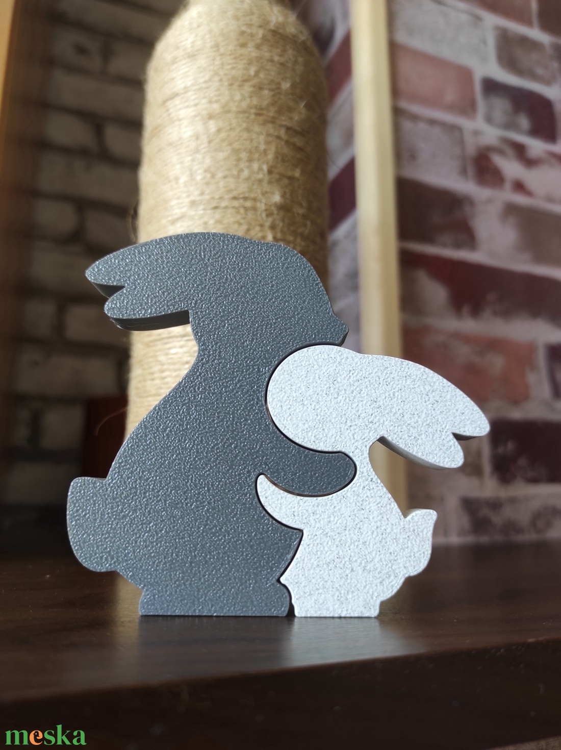 Ölelkező nyuszik szobrocska - otthon & életmód - dekoráció - dekoratív figurák és szobrok - Meska.hu