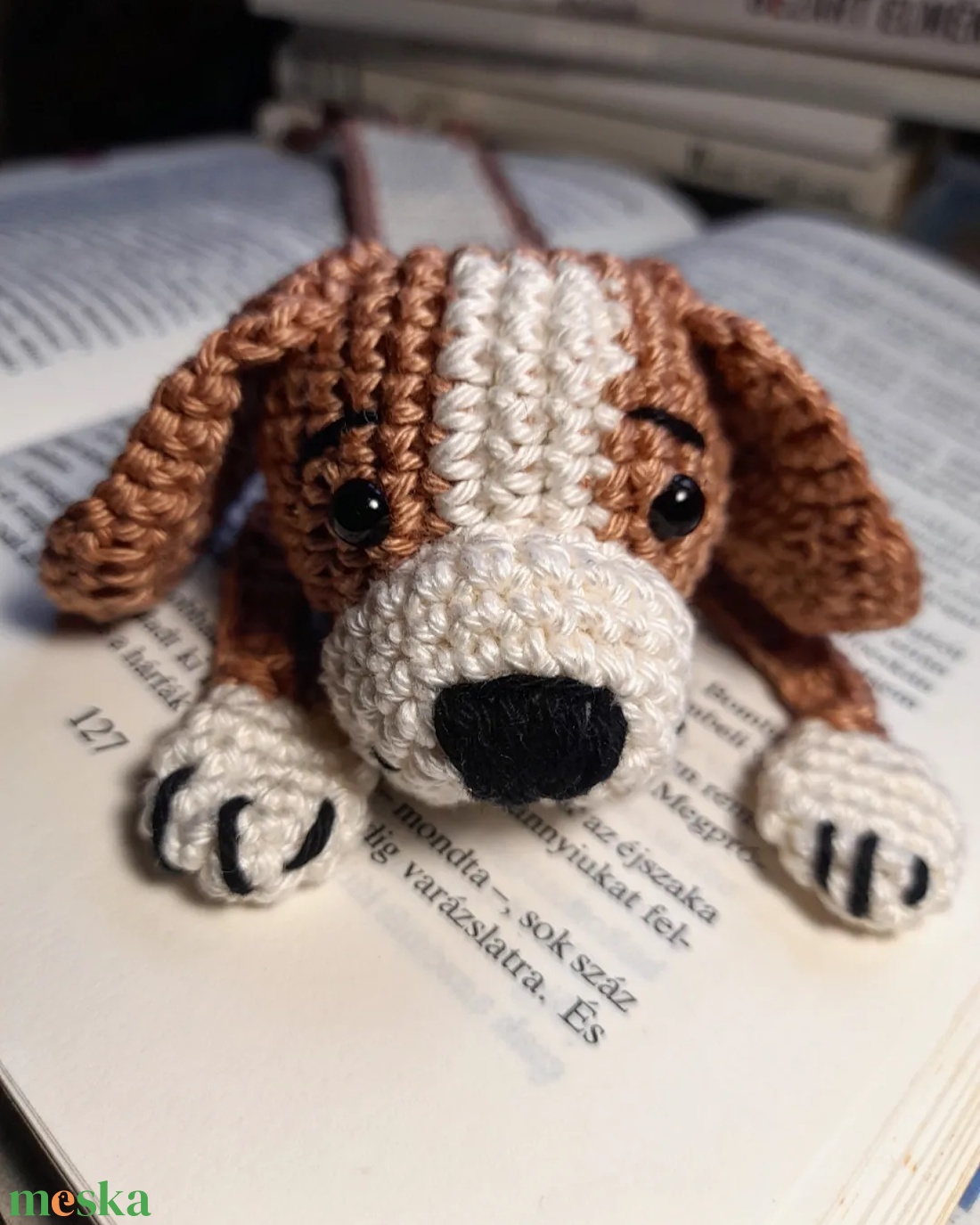 Horgolt kutyus könyvjelző - könyv & zene - könyvjelző - Meska.hu