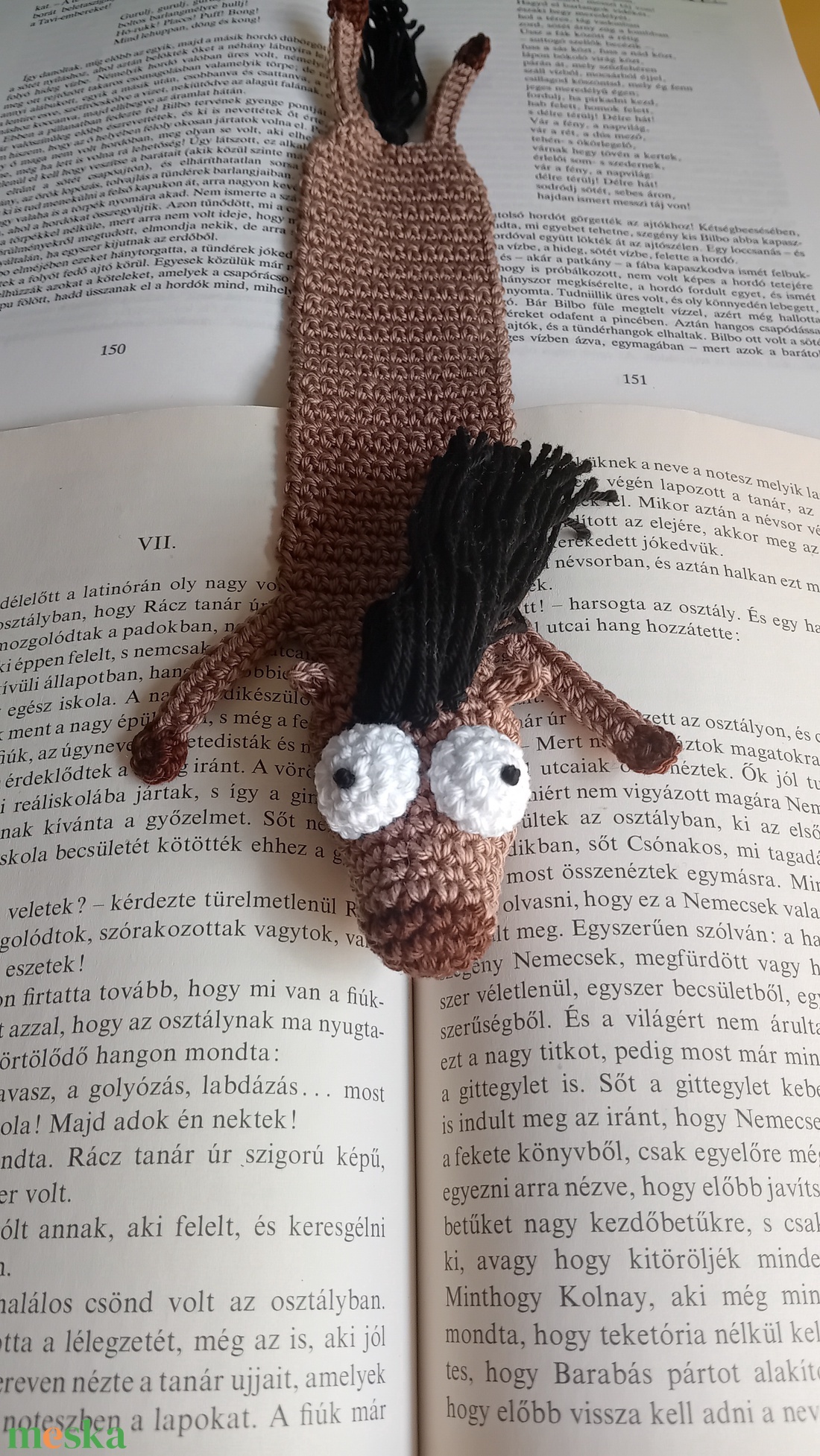 Horgolt lovas könyvjelző - könyv & zene - könyvjelző - Meska.hu