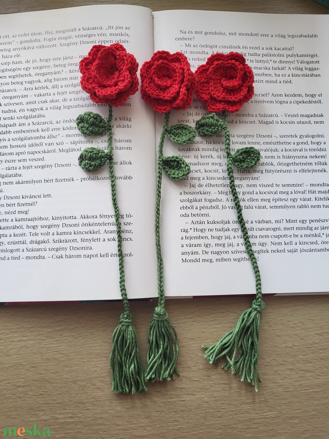 Rózsás könyvjelző - könyv & zene - könyvjelző - Meska.hu