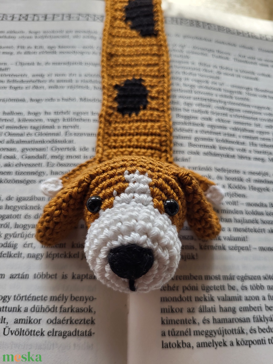 Horgolt kutyus könyvjelző ( beagle) - könyv & zene - könyvjelző - Meska.hu