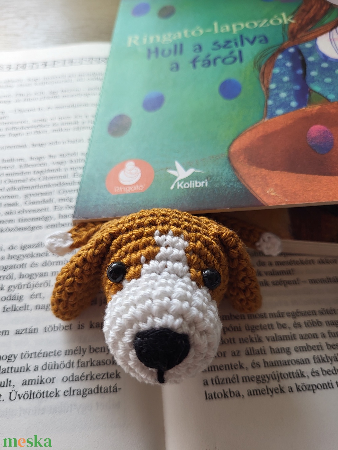 Horgolt kutyus könyvjelző ( beagle) - könyv & zene - könyvjelző - Meska.hu