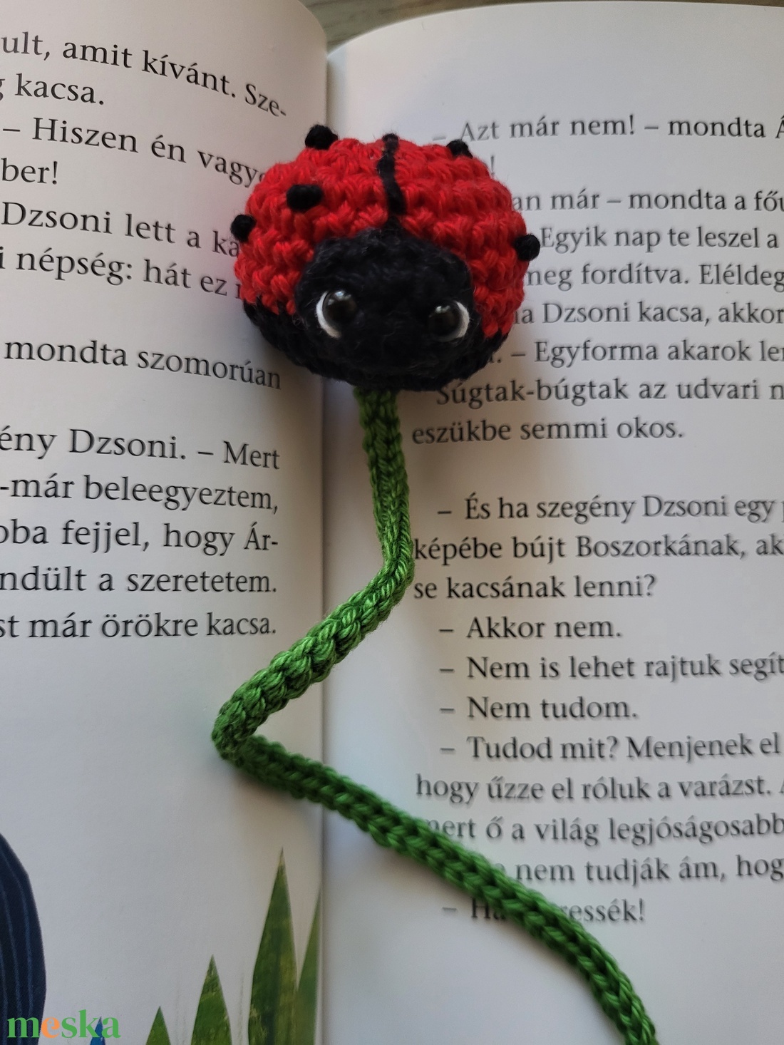 Katicás horgolt könyvjelző - könyv & zene - könyvjelző - Meska.hu