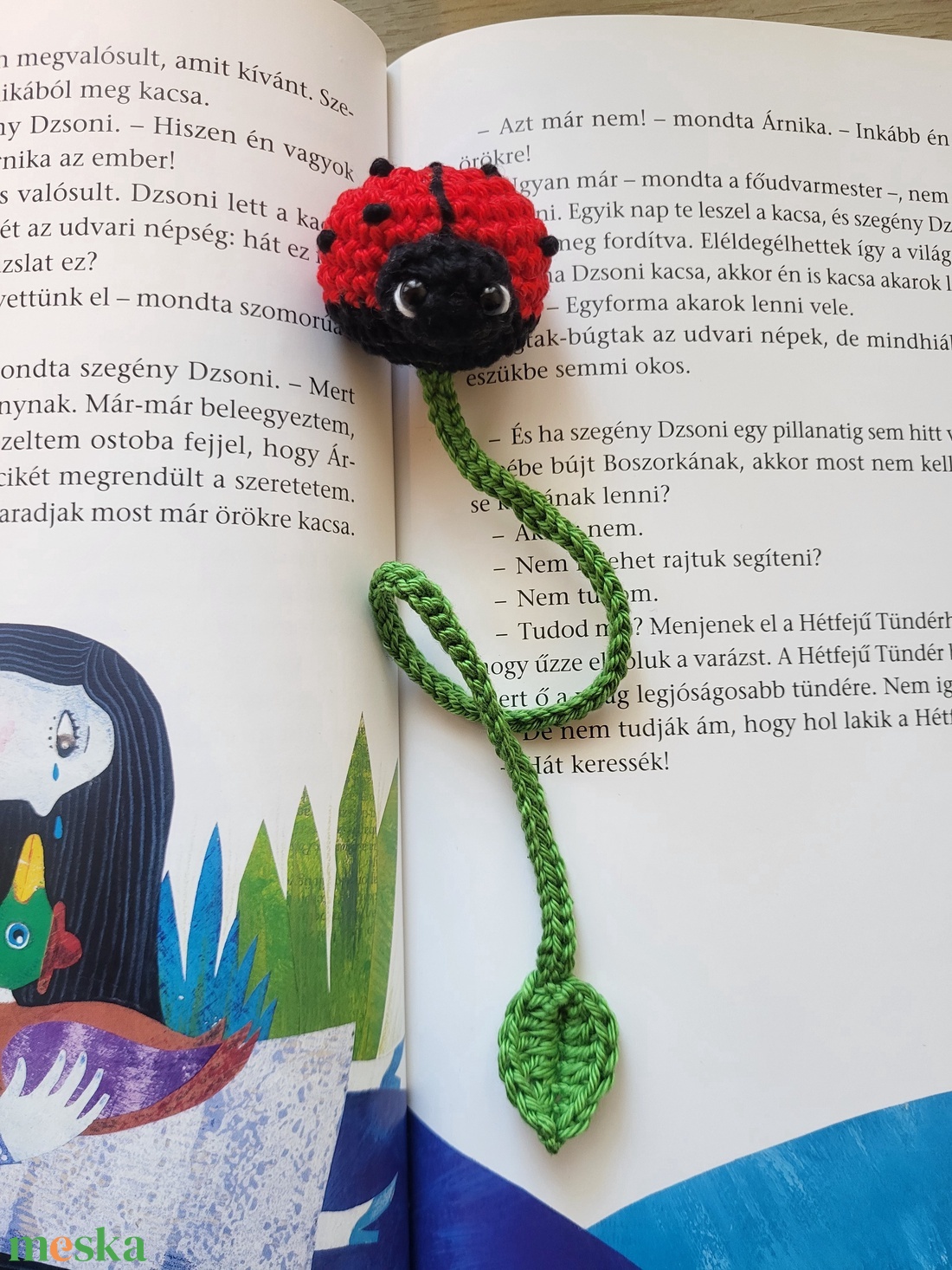 Katicás horgolt könyvjelző - könyv & zene - könyvjelző - Meska.hu