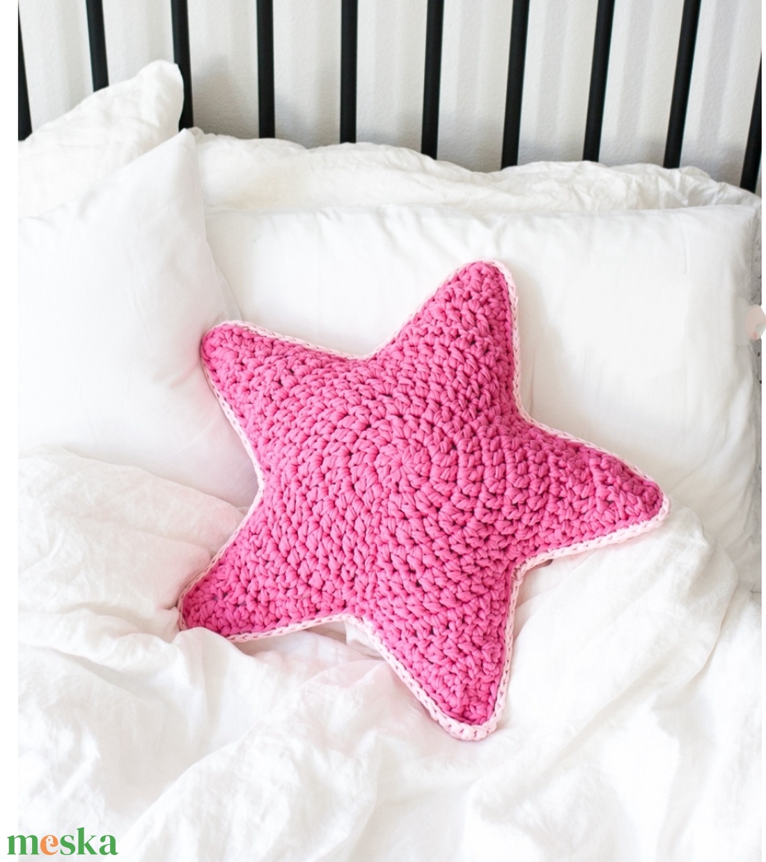 Csillag alakú horgolt párna - otthon & életmód - lakástextil - párna & párnahuzat - Meska.hu